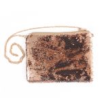 Side Bag - with Sequins, copper/white sides