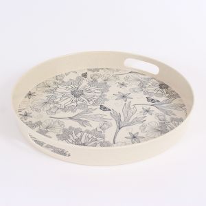 Round Tray with Floral Pattern, 34.5 cm ― Contieurope