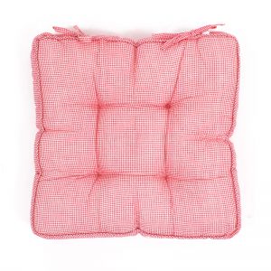 Chair Cushion - Red Checkered 2.
