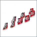 Gumitalpú fűzős kutyacipő - mancs védő 2-5 méretben - piros tornacipő