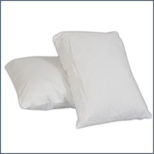2pc 100% cotton white big soft pillow in pillow storage case - 70×80 cm / 27,5×31,5 inch ― Contieurope